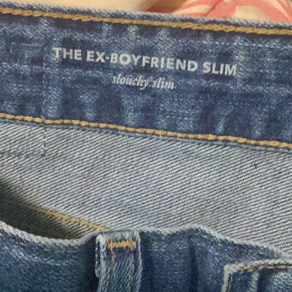 AG Adriano Goldschmied Dark Blue Ripped Jeans The Ex-Boyfriend Slim Slouchy 26R - Picture 6 of 7